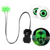 YUYWWAN Occhi Luminosi a LED per Halloween,Decorazione per Occhi a LED per Maschere di Halloween, Costumi e Cosplay, Teschi (Verde 2)