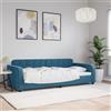 Genérico Letto da Giorno Blu 90x200 cm in Velluto,Blu,28.8kg,354057