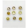 NATURAL ROSE CUT DIAMONDS Piccoli Diamante Rotondo Lotto Naturale 0.18TCW 9 Pezzi 1.6 MM Mix Colore Taglio