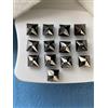 Sparkling Fancy Diamonds Coppia Diamanti Naturali Fancy Colore Nero Princess Square 3 x 3 mm