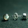 925 Sterling Silver Naturale Labradorite Rotondo Cab Pietra 925 Sterling Silver Donna Tiny Orecchini