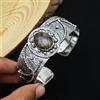 Bracciale Rigido In Argento 925 Fatto A Mano Con Labradorite Naturale Boho