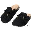 CLEIKS Ciabatte Donna Chiusa Punta con Frange Zoccoli Antiscivolo Design con Cinturino Estive Scarpe da Giardino per Interni ed Esterni