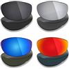 Mryok - 4 paia di lenti polarizzate di ricambio per occhiali da sole Oakley Tightrope - Stealth nero/rosso fuoco/blu ghiaccio/argento titanio