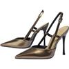 Surwin Slingback a Punta Donna 10.5cm Tacco a Punta | Pumps Tacco a Spillo EU 36-42 Décolleté Donna Eleganti Sandali Moda con Fibbia Regolabile per Feste Dress Matrimonio Lavoro