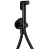 VALAZ Rubinetto Bidet a Muro Nero Opaco | Doccia Igienica WC, Acqua Fredda, Risparmio Acqua | Installazione Facile e Veloce | Ottone, Inossidabile, Elegante, Rotondo, Serie Guadiana