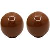HDJNal Set di 2, Pomelli in Ceramica Marrone - Pomelli per Ante di Mobili e Credenze da Cucina, Maniglie a Tirare Rotonde a Forma di Sfera Stile Vintage per Mobili, Maniglie per Cassetti - Vintage