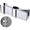 GEARMAX 1 Pezzi Supporto per Doccia Regolabile 45°,Supporto per Soffione Doccia Staffa per Doccia Universale Staffa Supporto Doccia Upporto Doccia Saliscendi,Senza Foratura per Bagno, Metallo Cromato