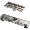 Sivenci Chiavistello per porta del balcone, clip fermo per porte e finestre, serie europea, chiusura finta nascosta per finestre e porte in alluminio, blocco a foglia a canale europeo, finitura argento