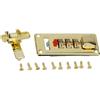 WheatThrive Set di serratura a combinazione in legno, 65 x 29 mm, serratura fissa, ferramenta in ferro per gioielli vintage e scatole degli attrezzi per vino (giallo sinistro)