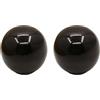 HDJNal Set di 2, pomelli in ceramica nera - pomelli per ante di credenze da cucina, maniglie a tirare rotonde a forma di sfera, stile vintage per mobili, maniglie per cassetti - vintage shabby chic
