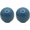 HDJNal Set di 2 pomelli in ceramica blu, pomelli per ante di armadietti da cucina, maniglie rotonde a forma di sfera, stile vintage, per mobili, cassetti, stile vintage shabby chic (diametro 33 mm)