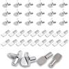 SYEYCW 40 Pezzi Reggimensola, Metallo Supporti per Mensole Forma di L, 5mm Staffe Supporti Tasselli, per Mobili, Legno, Scaffalatura, Libreria, Armadi, Vetro Supporti