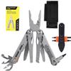 Vexnaro Attrezzo Multifunzione 19 in 1, Pinza Multiuso Pieghevole in Acciaio Inossidabile con Coltello, Cacciavite, Forbici, Tagliafili, Lima, Sega e Blocco per Campeggio, Outdoor e Riparazioni