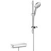 hansgrohe Raindance Select S Sistema doccia esterno 150 con termostatico Ecostat Select e asta doccia 65 cm, bianco/cromo, 27036400