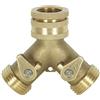 RIBIMEX - PRA/RLB.4202 - Presa rubinetto a due vie filettata 20x27 (3/4) - in ottone