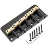 Musiclily Pro BB008 18mm 5 Corde Ponte Basso con Selle in Ottone Nero | Top-loading,Piastra in Acciaio, per Basso Elettrico Precision Jazz Bass