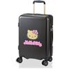 Valigia a doppia ruote Hello Kitty abbronzata al sole 21 pollici nera...