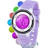 DTKID Orologio Digitale Bambino LED a 7 Colori, Orologio Bambino con Sveglia, Timer, Datario, Impermeabile Orologi per Bambini Sportivo da Esterno, per Ragazzi Ragazze e Adolescenti