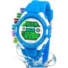 DTKID Orologio Digitale Bambino LED a 7 Colori, Orologio Bambino con Sveglia, Timer, Datario, Impermeabile Orologi per Bambini Sportivo da Esterno, per Ragazzi Ragazze e Adolescenti