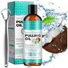 Comioke Collutorio All'Olio di Cocco e Olio di Menta, Olio Tirante, Collutorio All'Olio di Menta, Olio di Cocco Naturale per l'Alito Fresco, lo Sbiancamento dei Denti e la Salute di Denti e Gengive 237ml