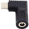 xiwai DC Jack 4.0 x 1.7mm Ingresso a USB C Adattatore Tipo-C Connettore Angolato 90 Gradi Spina di Alimentazione Adattatore per Caricabatterie per Telefono Portatile 65W