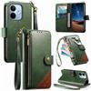 LIAOCY Cover a Libretto per Xiaomi Redmi Note 17 Pro 5G, Custodia Portafoglio con Cerniera in Pelle PU[Stile Business], Cover Anticaduta con Supporto, Green.