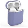 KOKOKA Custodia in Silicone Compatibile con AirPods 2 e 1, Silicone Protettiva Case Cover for Airpods 2 e 1, [LED anteriore Visibile] [Supporta la Ricarica Wireless] Lavender Grey