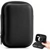 ASFWAGQ Custodia rigida nera per hard disk esterno 11 × 7,5 cm dimensioni organizer portatile per hard disk adatto per cuffie, smartphone, power bank e dati dati dati