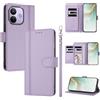 LIAOCY Custodia a Libro Portafoglio per Xiaomi Redmi Note 17 Pro 5G, Pelle PU con Fibbia Magnetica [9 Scomparti per Carte], Cover Business Antiurto con Supporto, Light Purple.