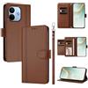 LIAOCY Custodia a Libro Portafoglio per Xiaomi Redmi Note 17 Pro Max, Pelle PU con Fibbia Magnetica [9 Scomparti per Carte], Cover Business Antiurto con Supporto, Brown.