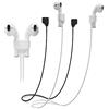 MyGadget Lacci magnetici (2 pezzi) compatibili con AirPods 1 | 2 | 3 | Pro - in silicone e ideali per lo sport - [70 cm lunghezza] - Laccetti Cuffie Nero | Bianco