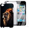 ESACMOT Vetro temperato e custodia per iPod Touch 4 - Leone 1 | 3.5 Custodia morbida con motivo e 2 pellicole protettive per schermo, scudo ultra trasparente antigraffio