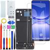 HLYGZX Display Schermo per Samsung A71 4G A715F A715F/DS OLED con Cornice | con Impronte Digitali,con kit di riparazione，OLED，HD+ Display，Sostituire lo schermo,per Modello:A715F/DSN A715F/DSM A715W