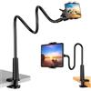 Generico Supporto Tablet e Telefono da Letto con Braccio Flessibile 70 cm, Porta Cellulare da Tavolo con Morsetto, Rotazione 360°, Compatibile Smartphone e Tablet 4-13 Pollici, per Letto Scrivania Divano