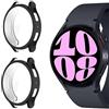 GIOPUEY [2 Pezzi Cover per Samsung Galaxy Watch 6 40mm, Soft TPU, Shock Resistant, Samsung Galaxy Watch 6 40mm Custodia - Black+Black