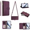GoodcAcy Cover per Samsung Galaxy J530/J5 2017 Portafoglio Pelle PU Design Flip Folio Magnetico con Slot per Carte, Funzione Cavalletto Custodia Protettiva Case con Laccio Tracolla,Viola