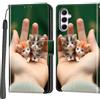 Haninsuze Cover per Samsung Galaxy A55 5G, Portafoglio PU Pelle, Gatto | Interno TPU Antiurto, Anti-Graffio, Fessura per Schede, Supporto Stand, Design Libro, Flip