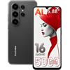 Blackview Wave 10C Android 16 Smartphone sbloccato AI, 16GB+32GB/1TB TF Telefono Cellular Economici, Fotocamera AI 32MP+13MP, 5000mAh, 6.88 HD+, 4G LTE/WiFi 5/GPS/OTG/FM/Custodia inclusa,Nero