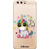 dakanna Custodia per Huawei P10 | Unicorno con Occhiali e Frase: Be Cool | Cover in Gel di Silicone TPU Morbido di Alta qualità con Sfondo Trasparente