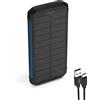 Ansmann Outdoor Powerbank con Wireless Charging 5W, lampada LED 3W e pannello solare. 2× porte USB-A e con una capacità di 10000 mAh