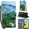 PHINIENLAND Cover per Xiaomi Redmi A1 / A2 custodia portafoglio Foresta | 3 scomparti carte, 1 tasca banconote, Chiusura magnetica, Supporto, Pelle PU flip cover per Xiaomi Poco C50