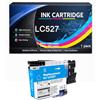 BSD Tech Toner Cartuccia d'inchiostro LC527 compatibile per Brother LC 527 LC527 | per stampanti MFC-J4350DW MFC-J4550DW MFC-J6760DW MFC-J6960DW,Cyan-1pack