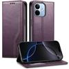 LIAOCY Custodia Business per Xiaomi Redmi Note 17 Pro 5G, Cover Wallet Flip in PU Pelle [Chiusura Magnetica], Cover Resistente alle Cadute con Supporto, Purple.