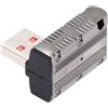 xiwai Adattatore da USB 3.1 tipo C femmina a USB 3.0 A maschio, 10 Gbps, stile Mecha Cyberpunk USB-C 120 W, convertitore dati di alimentazione a 90 gradi, a basso profilo, con guscio in lega ad angolo