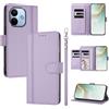 LIAOCY Custodia a Libro Portafoglio per Xiaomi Redmi Note 17 Pro Max, Pelle PU con Fibbia Magnetica [9 Scomparti per Carte], Cover Business Antiurto con Supporto, Light Purple.