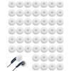 MenYiYDS 50 cuscinetti auricolari in gommapiuma, per auricolari, adatti per cuffie, MP3 MP4 Ipod Iphone Itouch Ipad Headsets, texture morbida (bianco)