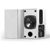 Elimavi Altoparlante attivo per scaffale, altoparlante per computer con woofer da 4, 3,5 mm a RCA Aux, per giradischi, struttura in legno, può essere montato a parete, bianco