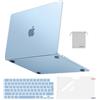 MOSISO Custodia Compatibile con MacBook Air 13 Cover M5 M4 M3 M2 2026-2022 | Copritastiera&Pellicola&Borsa&Naturale Ultra-Sottile Case per MacBook Air 13,6 pollici A3449 2025 2024, Cielo Azzurro Chiaro