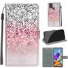 KENHONER Custodia per Samsung Galaxy A21s, rosa | Portafoglio Pelle PU, Magnetica, Resistente Agli Urti, Scomparto Carte Credito, Pieghevole, Flip Libro, Motivo